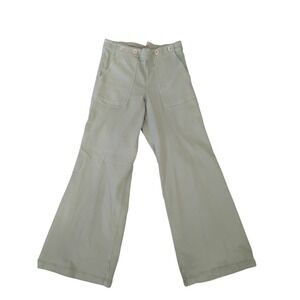 Pilcro and the Letterpress Sage Green Wide Leg Cinch Back Trousers Size 32